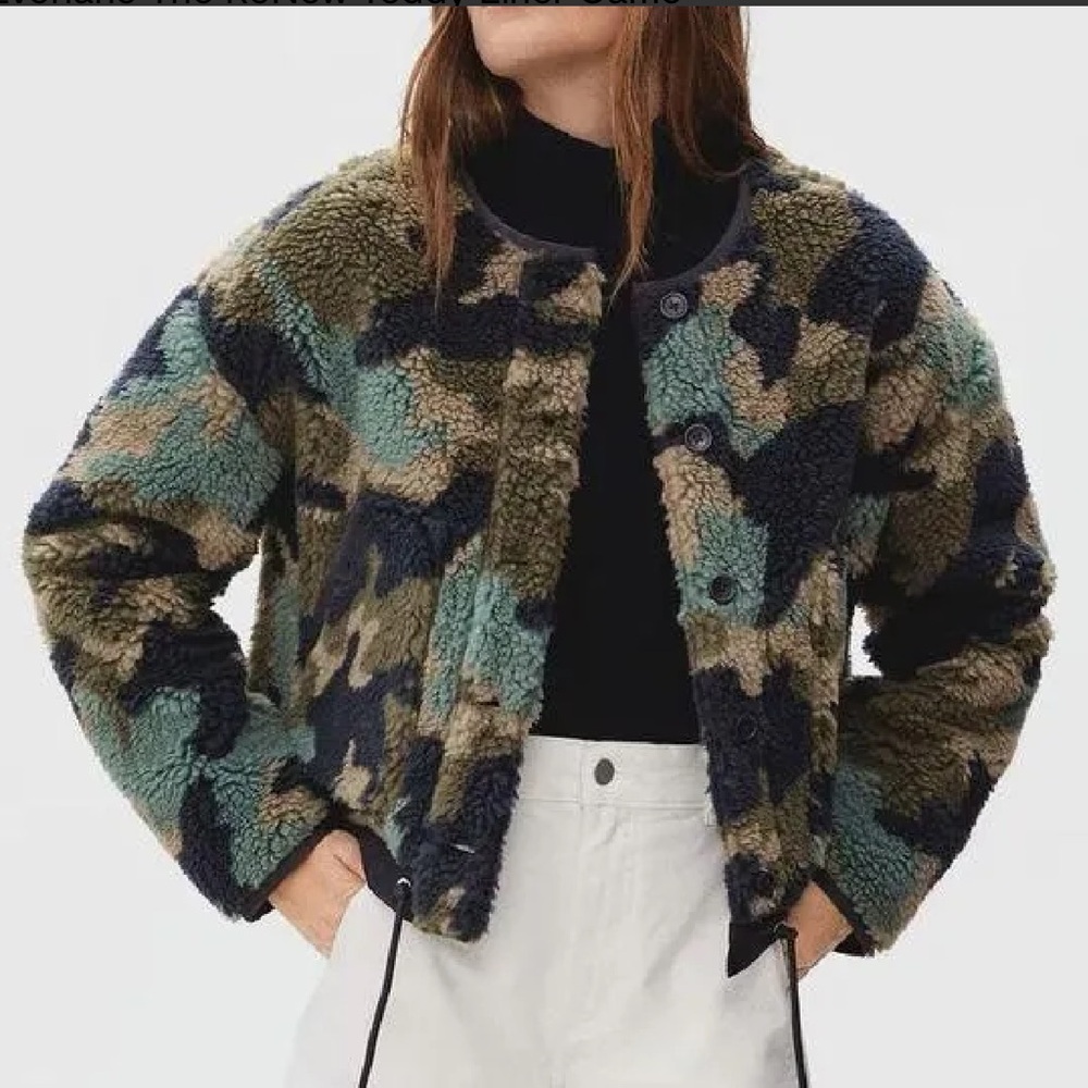 Everlane Multicolor Camo Bomber Jacket